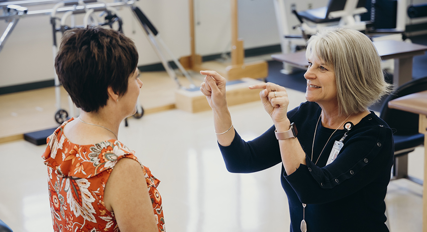 Patient and Physical Therapist
