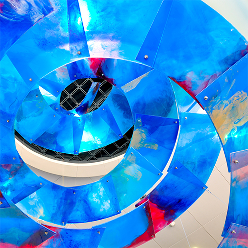 Image of artwork blue swirls