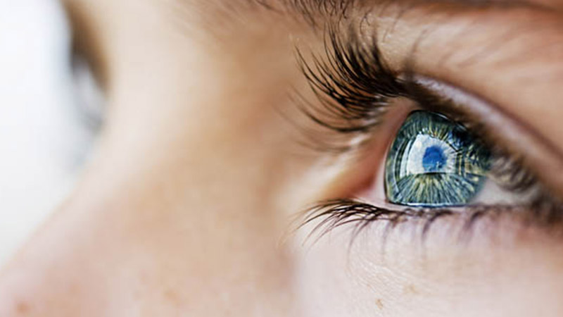 Close up photo of side of eye on a persons face