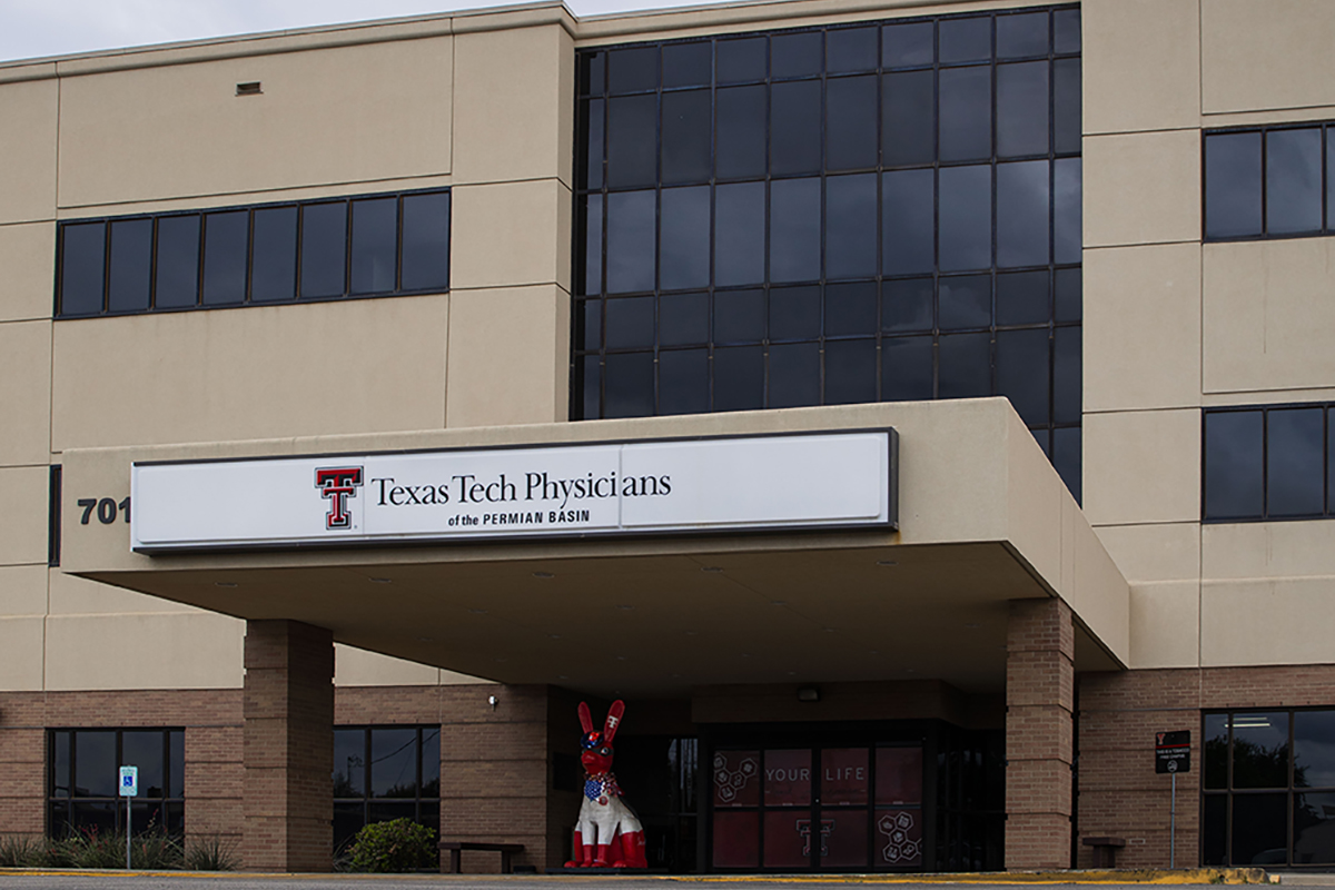 entrance to the Texas Tech Physicians clinic in Odessa